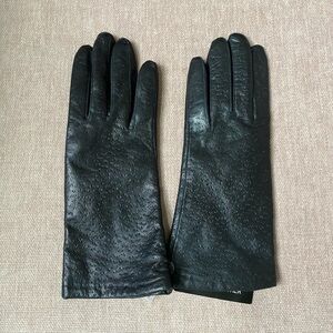 Vintage Smart Set Black Leather Gloves Size M